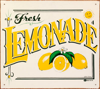 c0 vintage Fresh Lemonade sign