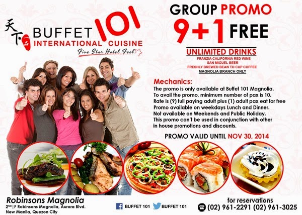 Buffet 101 Group Promo Buffet 101 Group Promo