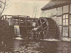 Das letzte Wasserrad (bis 1926) am Scharmbecker Bach, Sandbeckerbruch; aus J. Segelken "Heimatbuch", 1938