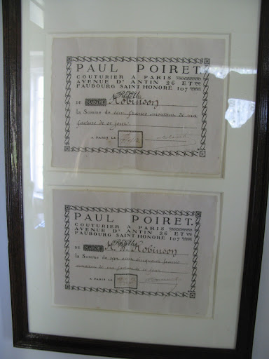 Receipts for purchases of couture from the house of Paul Poiret.