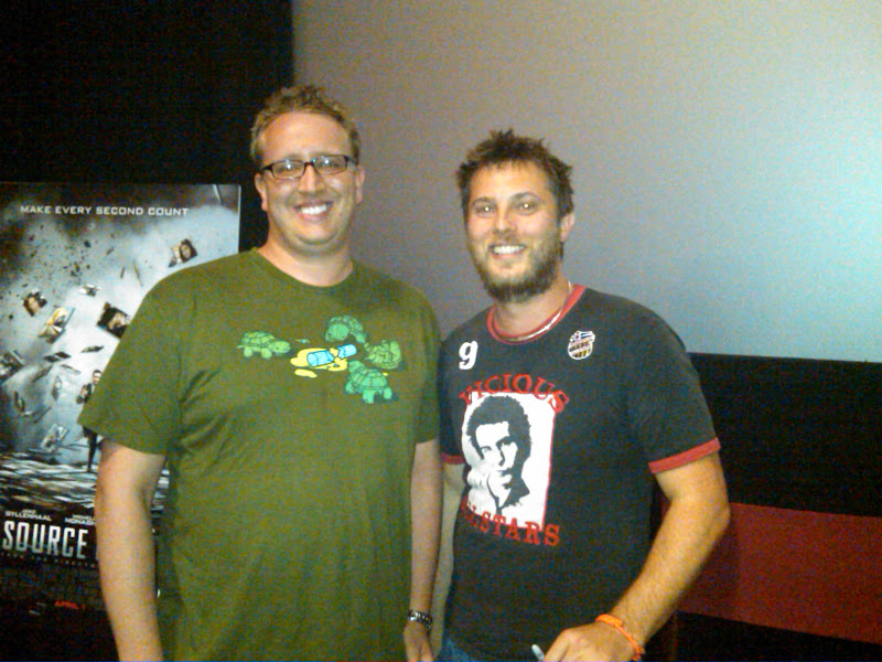 Myself and Duncan Jones, director of Moon and Source Code at the premier of Source Code
