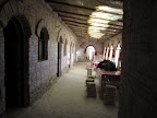 View down the west wing with bedrooms on the left.