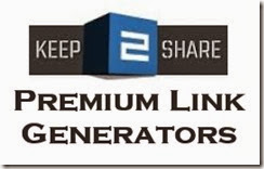 Keep2share premoum link generators