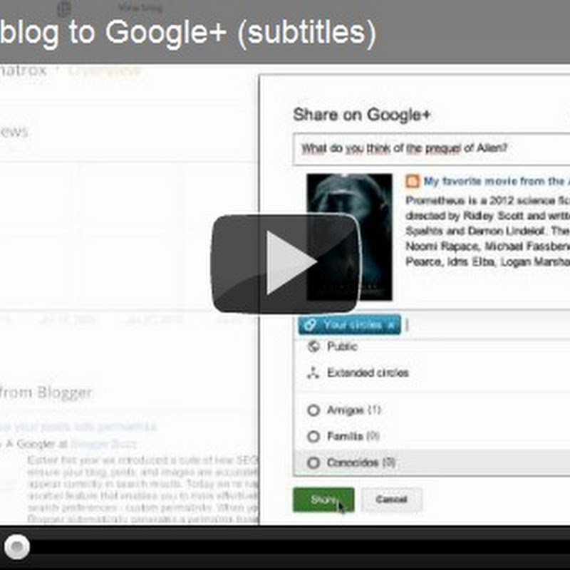 Condivisione dei post su Google+