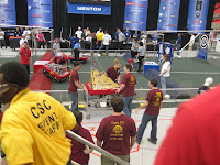 Robot being loaded onto cart