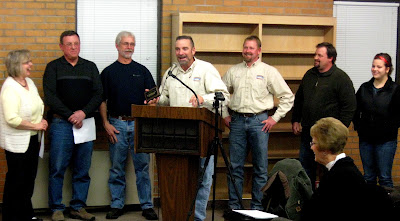 Washington County Fair Board President Jerome Vittetoe and others receive the 2012 Volunteer of the Year Award from the Washington Tree Committee at the Washington City Council Meeting on February 6, 2013 (Ben Stanton/KCII).