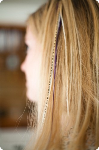 DIY feather extensions