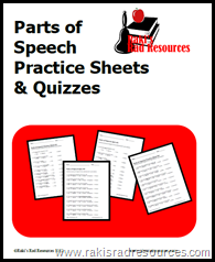Parts of Speech Practice Sheets and Quizzes - Free Download from Raki's Rad Resources Parts of Speech Practice Sheets and Quizzes - Free Download from Raki's Rad Resources