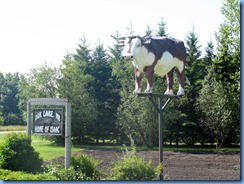 8410 Manitoba Oak Lake just off Trans-Canada Highway 1 - Oak Lake sign and Isaac the Ox