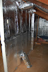 Bubble Foil applied to attic wall