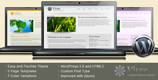 Vivee - Clean Business WordPress Theme - 7 Color - Business Corporate