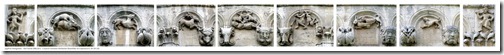 Panoramaaufnahme Jagdfries Stiftskirche Königslutter Panoramamontage aus 9 Einzelfotos vom Jagdfries Stiftskirche Königslutter