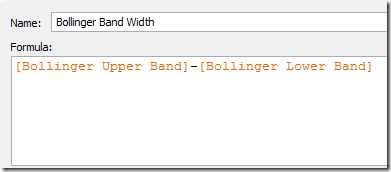Bollinger bands tableau