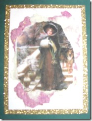 2011 Holiday.Christmas cards lady with muff gold 2011 Holiday.Christmas cards lady with muff gold
