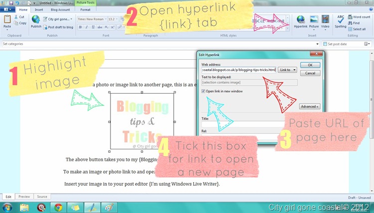 inserting a link into an image