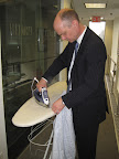 Mr. Ely recommends ironing  the back of the collar first.