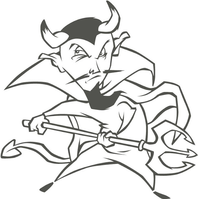 DEVIL COLORING PAGES