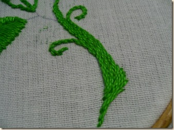 Wide stem stitch filling