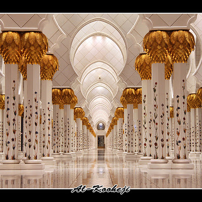 take a look,,Sheikh Zayed Mosque (( Abu Dhabi ))(( ((it's one of the hundreds amazing views in this mosque...© All rights reserved.<br> © Yasser Al-Kooheji<br>Photo selected by <a href="http://bitofinspiration.com"> bitofinspiration.com</a>. <br>For link to original source visit <a href="http://www.flickr.com/photos/34647780@N04/4120966938" >flickr </a> 4120966938.jpg