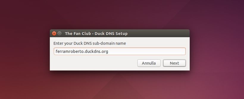 Duck DNS Setup GUI in Ubuntu