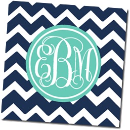 Chevron Coaster_Navy and Turqoise_eBm