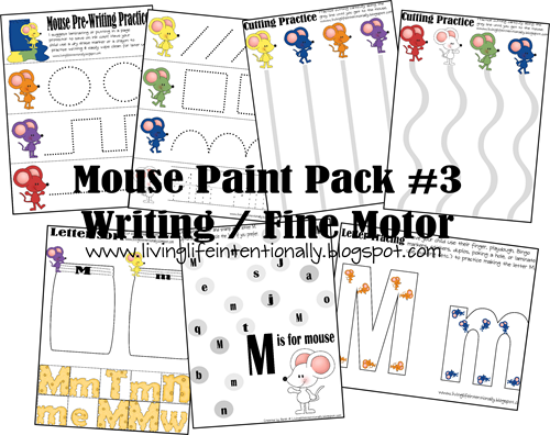 Intorduce Preschoolesr to Writing / Fine Motor with Mouse Paint Printables Intorduce Preschoolesr to Writing / Fine Motor with Mouse Paint Printables