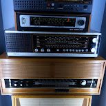 classic radios from the 70s DDR Museum in Berlin in Berlin, Berlin, Germany