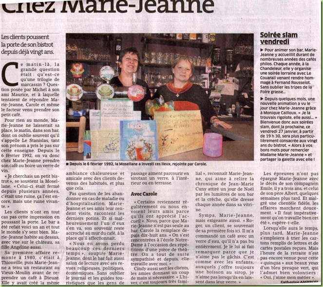 ER édition de Lunéville du 24 janvier 2012 page en Lunéville