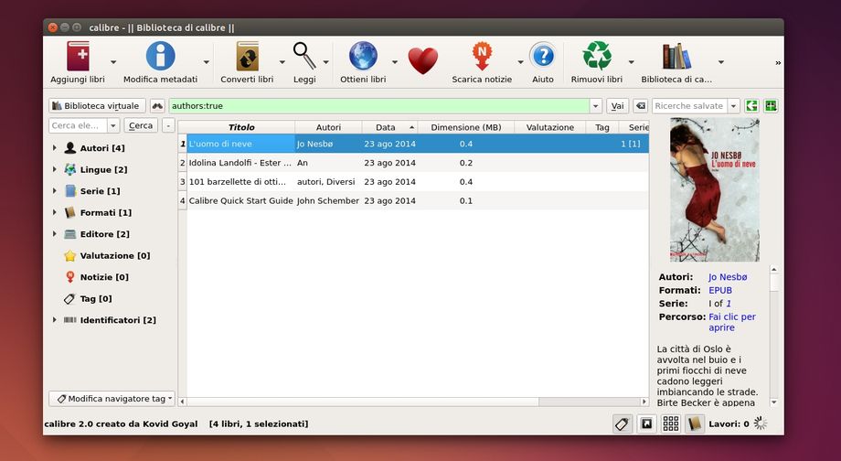 Calibre 2.0 in Ubuntu