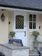 Leaded diamond entry door.
