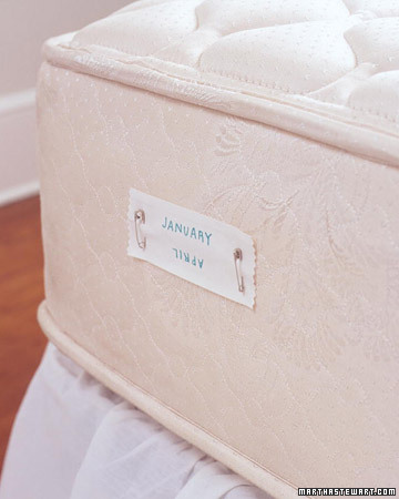 For even wear and a longer life, a mattress should be flipped four times a year (alternating between end-over-end and side-over-side rotation). Label your mattresses so you know when and how it should be flipped. For even wear and a longer life, a mattress should be flipped four times a year (alternating between end-over-end and side-over-side rotation). Label your mattresses so you know when and how it should be flipped.