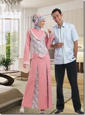Gamis Batik Sarimbit modern terkini
