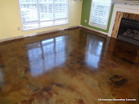Brown stain in a family room