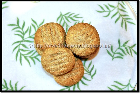 Oats Almonds Cookies  - 1 -  IMG_3377