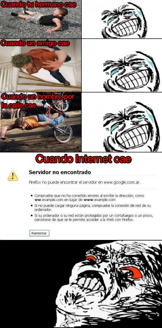 Cuando se cae el internet Cuando se cae el internet