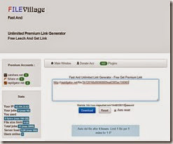 FileVillage Premium Link Generator