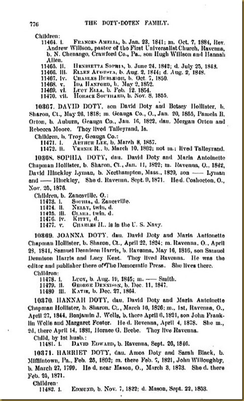 Doty-Doten Family In America-The Family of Joseph Doty152