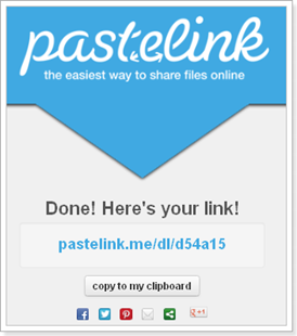 URL a compartir de Pastelink 