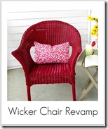 repainted wicker chair