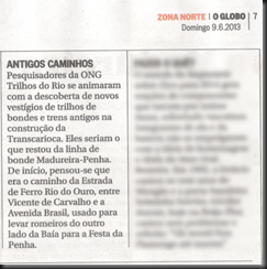 Jornal O Globo Caderno Zona Norte 09-06-2013 Jornal O Globo Caderno Zona Norte 09-06-2013