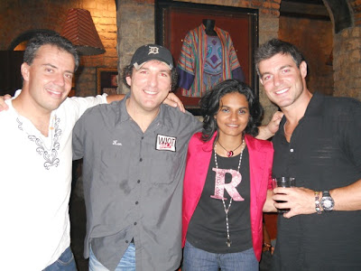 The boys and the guest singer for the night