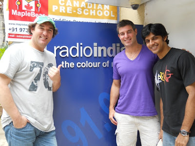 Kenny, Sriram and Jeff outside Radio Indigo