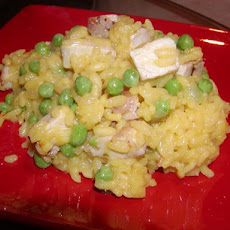Chicken, Saffron Risotto (Low Fat)