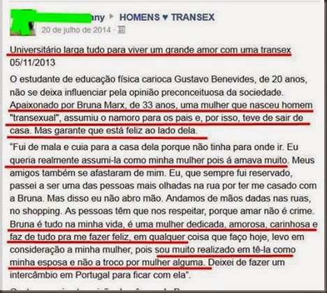 Universitário larga tudo para viver amor com trans Universitário larga tudo para viver amor com trans