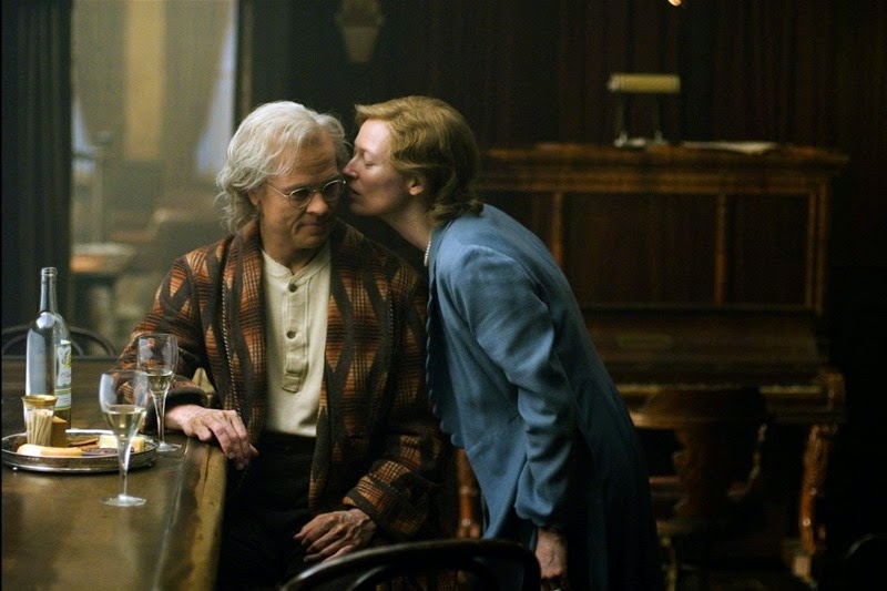 Brad Pitt as Benjamin Button and Tilda Swinton as Elizabeth Abbot in Warner Bros. Pictures and Paramount Pictures' "The Curious Case of Benjamin Button."<br />Photo credit: Merrick Morton<br /> Brad Pitt as Benjamin Button and Tilda Swinton as Elizabeth Abbot in Warner Bros. Pictures and Paramount Pictures' "The Curious Case of Benjamin Button."<br />Photo credit: Merrick Morton<br />