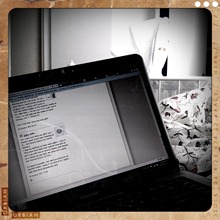 1. reading blogs in bed