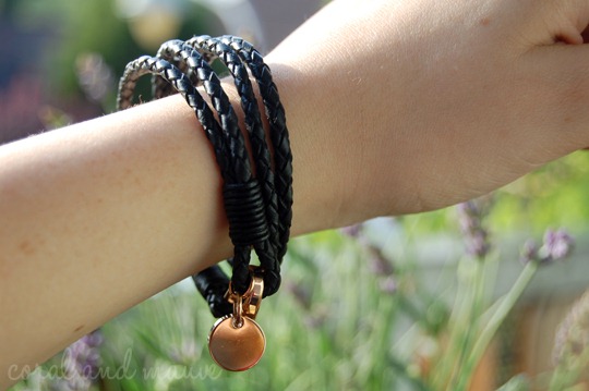 New One Lederarmband Ros&eacute;gold