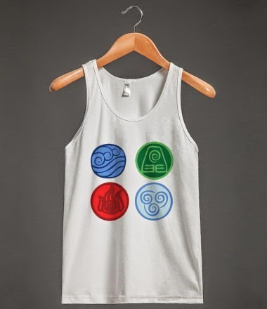 Avatar The Last Airbender Elements Tank Top by Tui&La via Skreened Avatar The Last Airbender Elements Tank Top by Tui&La via Skreened