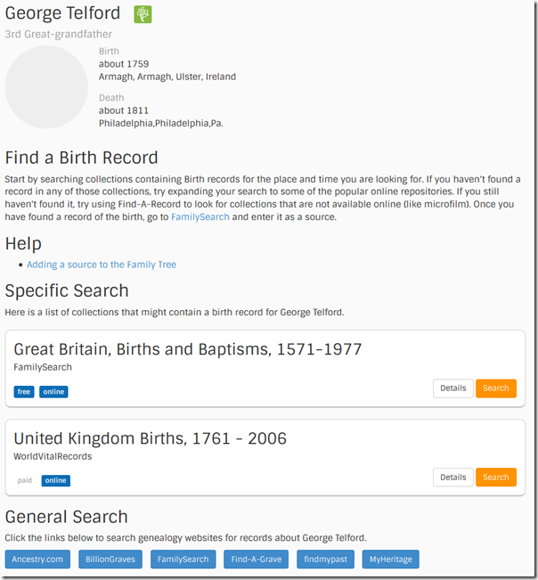 Find-a-Record information page about an opportunity to find missing sources