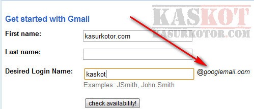 Membuat Email Gmail dgn Domain Googlemail